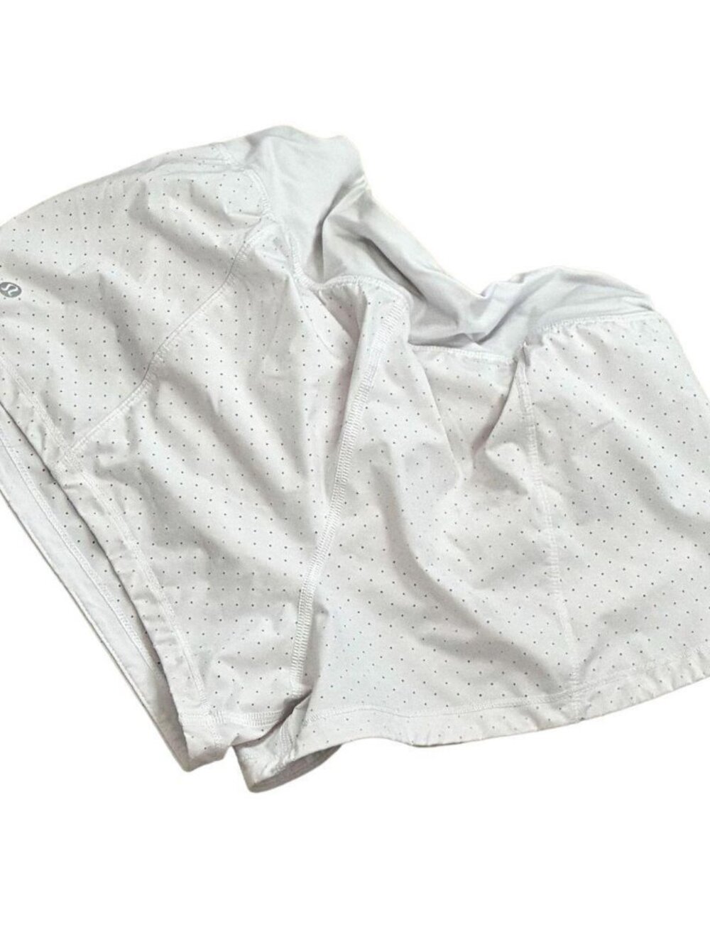 Lululemon White Running Shorts with Liner L